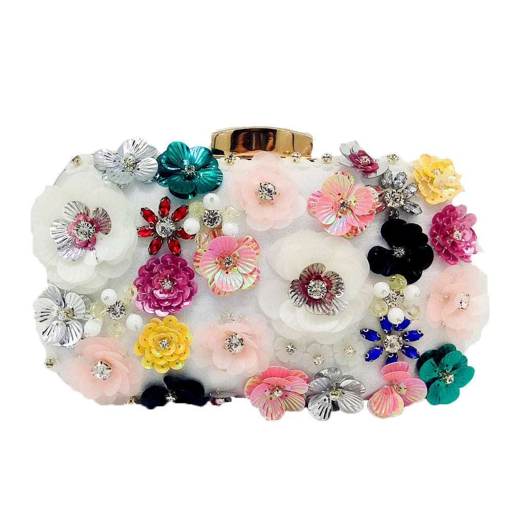 Flower Beaded Evening Bag | Elegant Party Clutch for Special Occasions