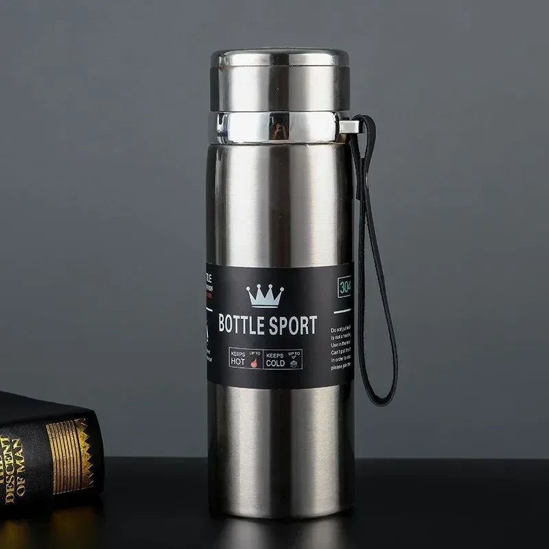 1L Stainless Steel Thermal Water Bottle – Vacuum Insulated Flask for Hot & Cold Drinks | Reusable, Leakproof