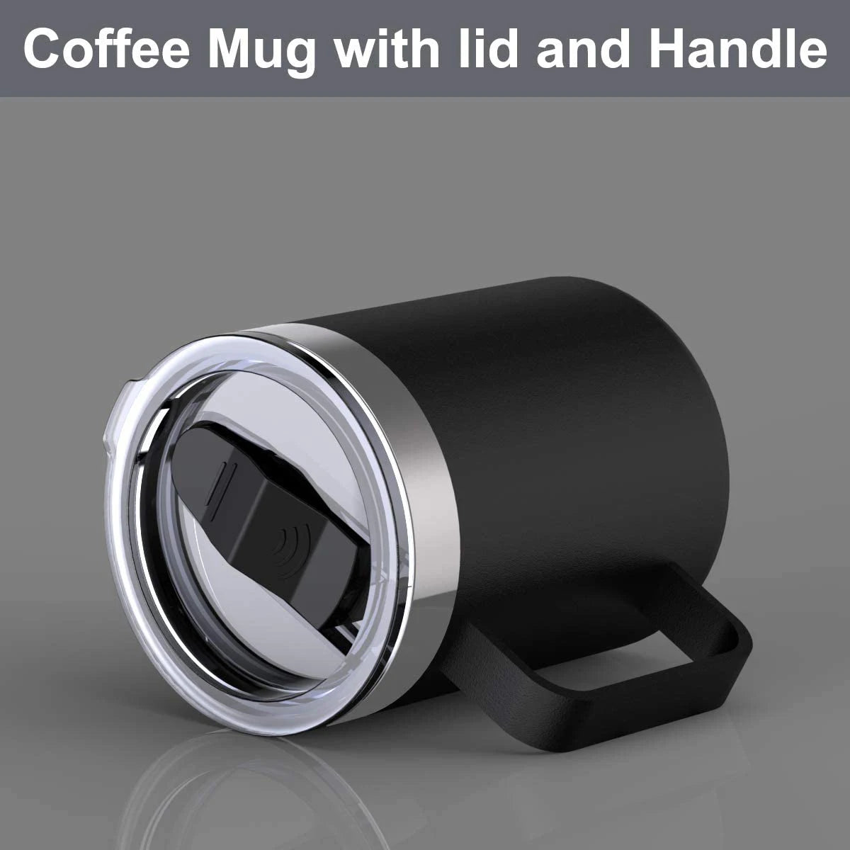 Stainless Steel Insulated Coffee Mug Tumbler with Handle, 12 oz 360ml with Lid for Hot & Cold Drinks