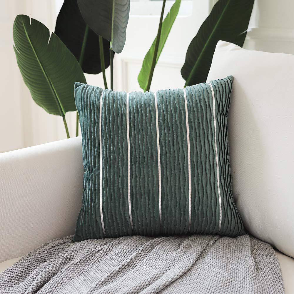 Simple Luxury Striped Velvet Pillow Cover | Flannel Velvet Cushion Case for Sofa | Elegant Pillow Cushion Cover