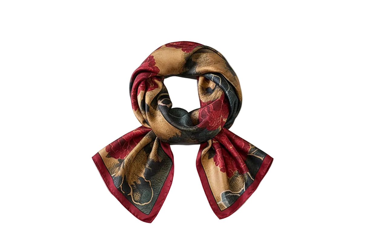 Ethereal Rose Scarf — Lightweight Silk-Feel Wrap