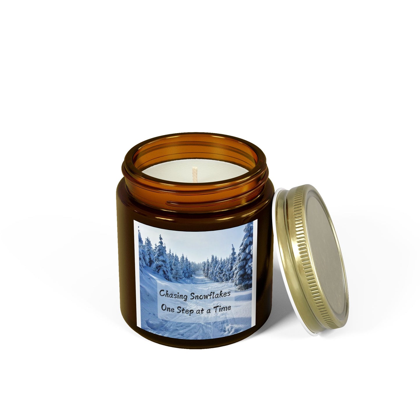 Scented Candles, Coconut Apricot Wax (4oz, 9oz) Winter snowflakes