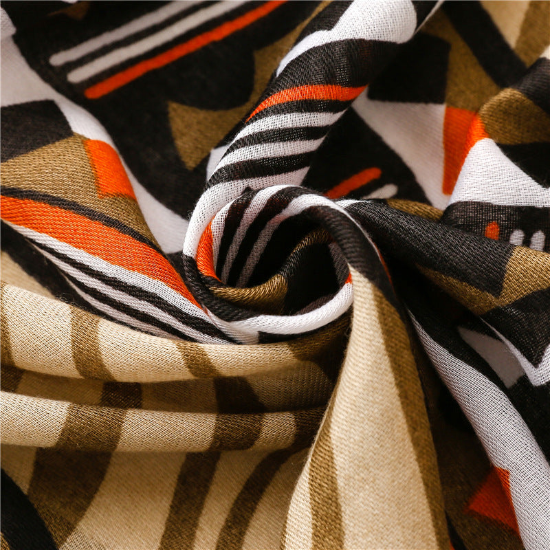 Foreign Trade Retro Ethnic Style Cotton and Linen Silk Scarf – Long and Lengthened Design for All Seasons