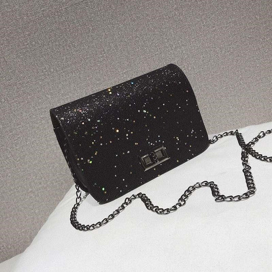 Women’s Sequin Handbag | Small Square Shoulder Bag for Ladies