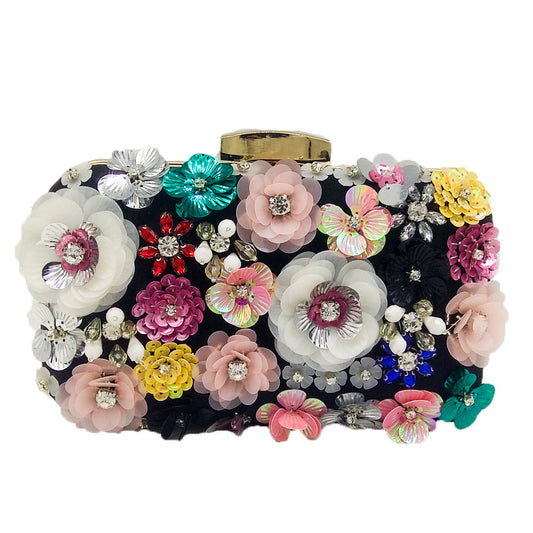 Flower Beaded Evening Bag | Elegant Party Clutch for Special Occasions