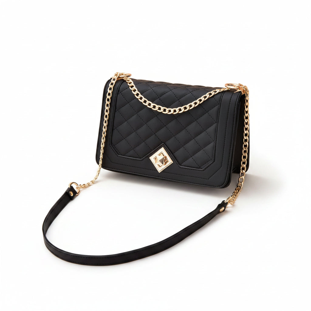 Quilted Chain Crossbody Bag