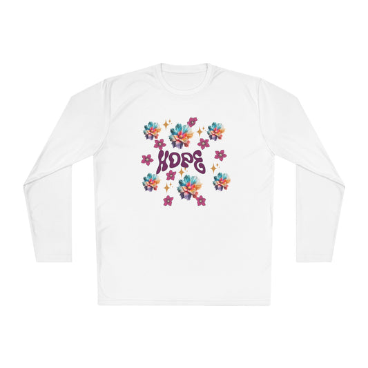 Unisex Lightweight Long Sleeve Tee - "Hope" Floral Design