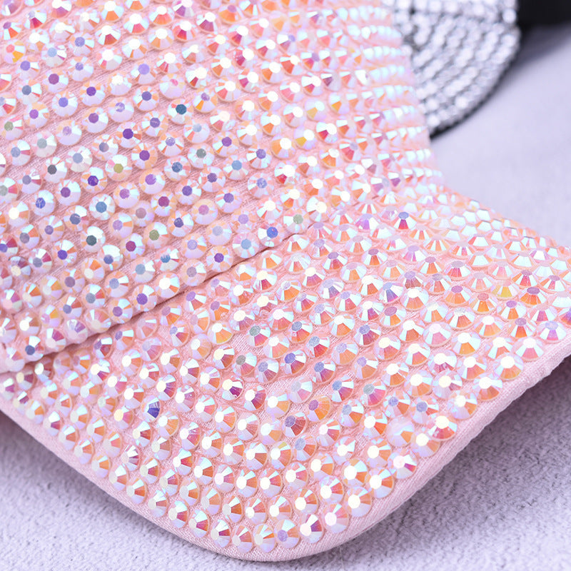 Colorful diamond-studded baseball cap