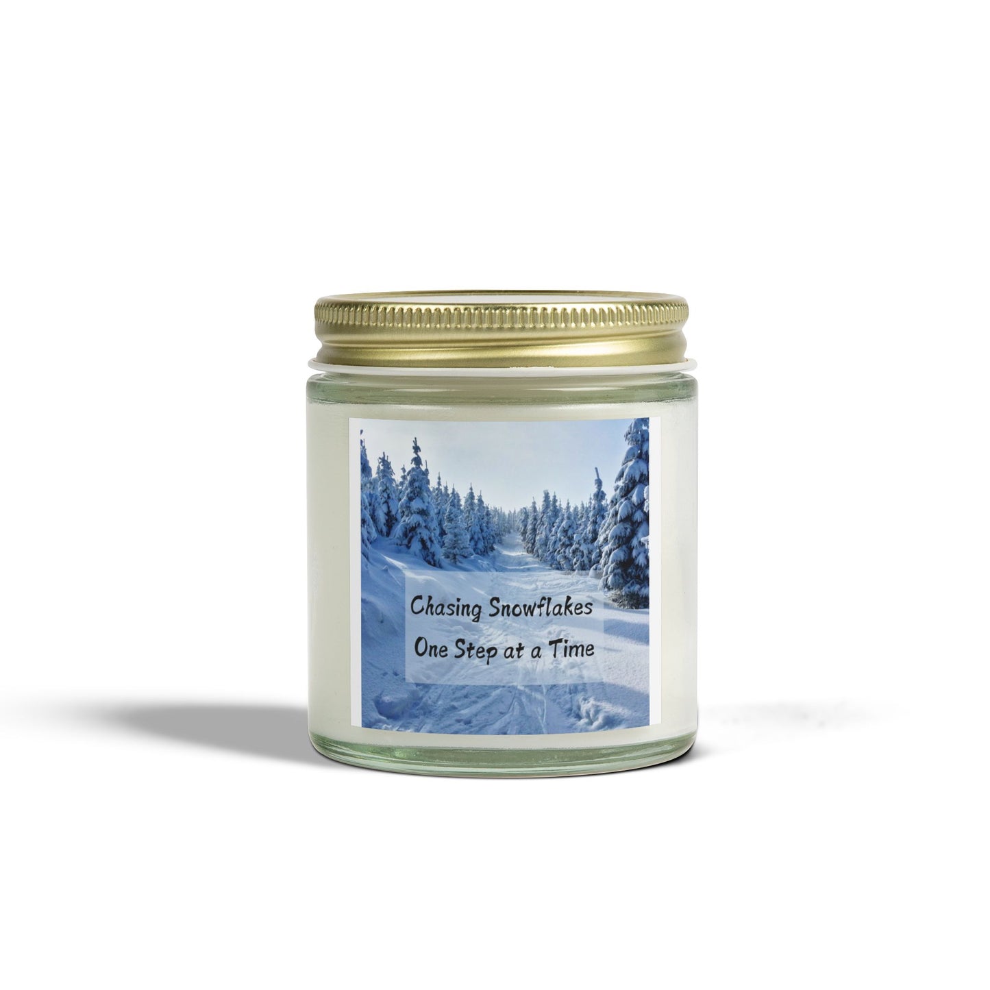 Scented Candles, Coconut Apricot Wax (4oz, 9oz) Winter snowflakes