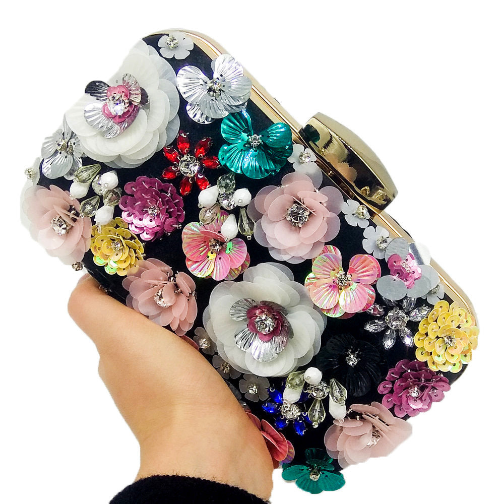 Flower Beaded Evening Bag | Elegant Party Clutch for Special Occasions