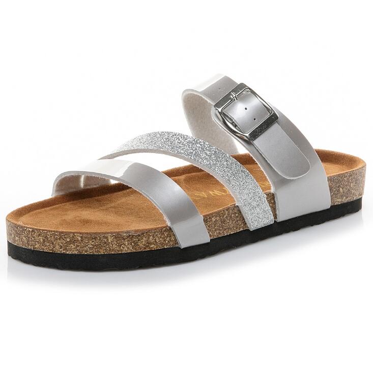 Strap Sandals – Metallic Detail Summer Slides