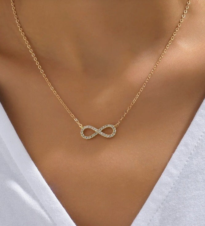 Stylish Simple And Versatile Pendant Girls' Necklace infinity pendant