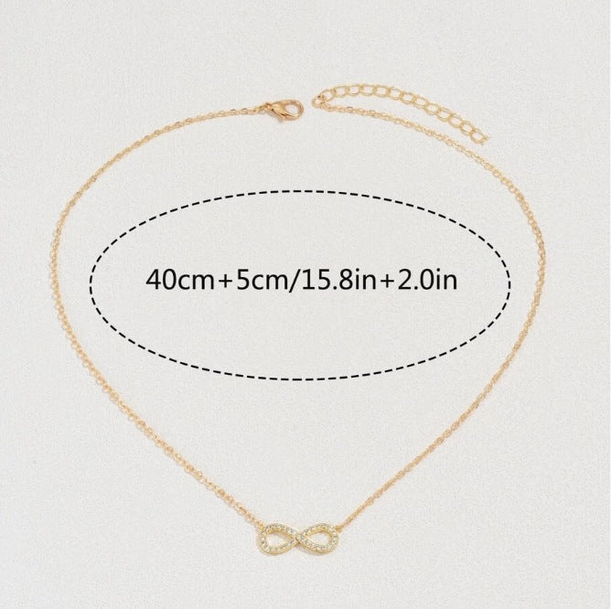 Stylish Simple And Versatile Pendant Girls' Necklace infinity pendant