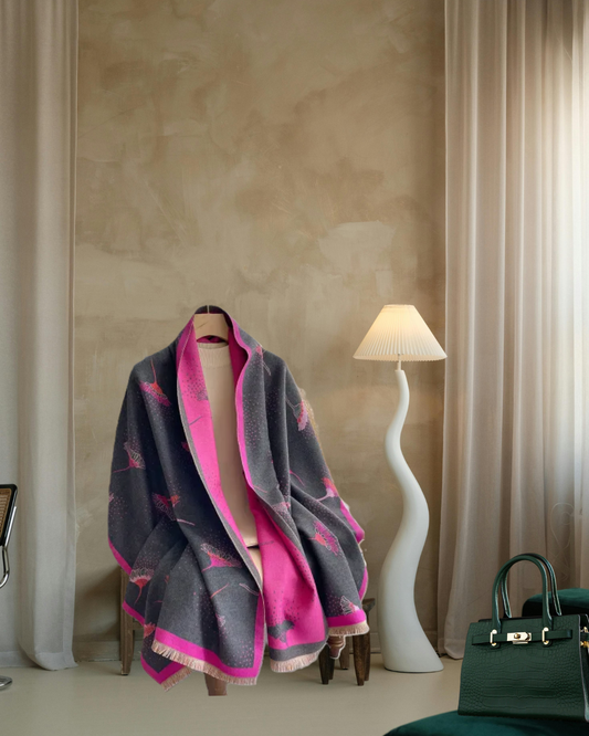 Thick Imitation Cashmere Tassel Scarf – Soft, Warm, Decorative Wrap for All Seasons – 180x65cm, Multiple Colors