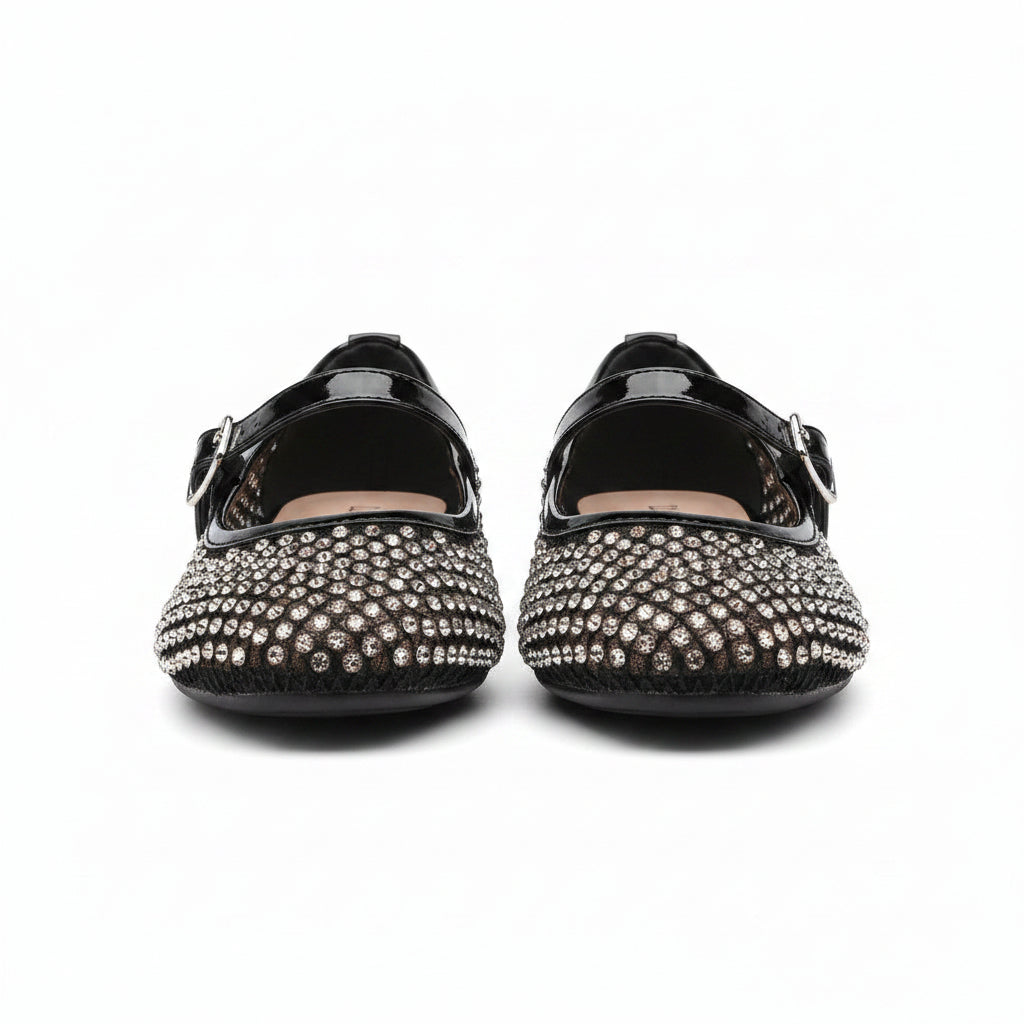 Mesh Mary Jane Ballet Flats