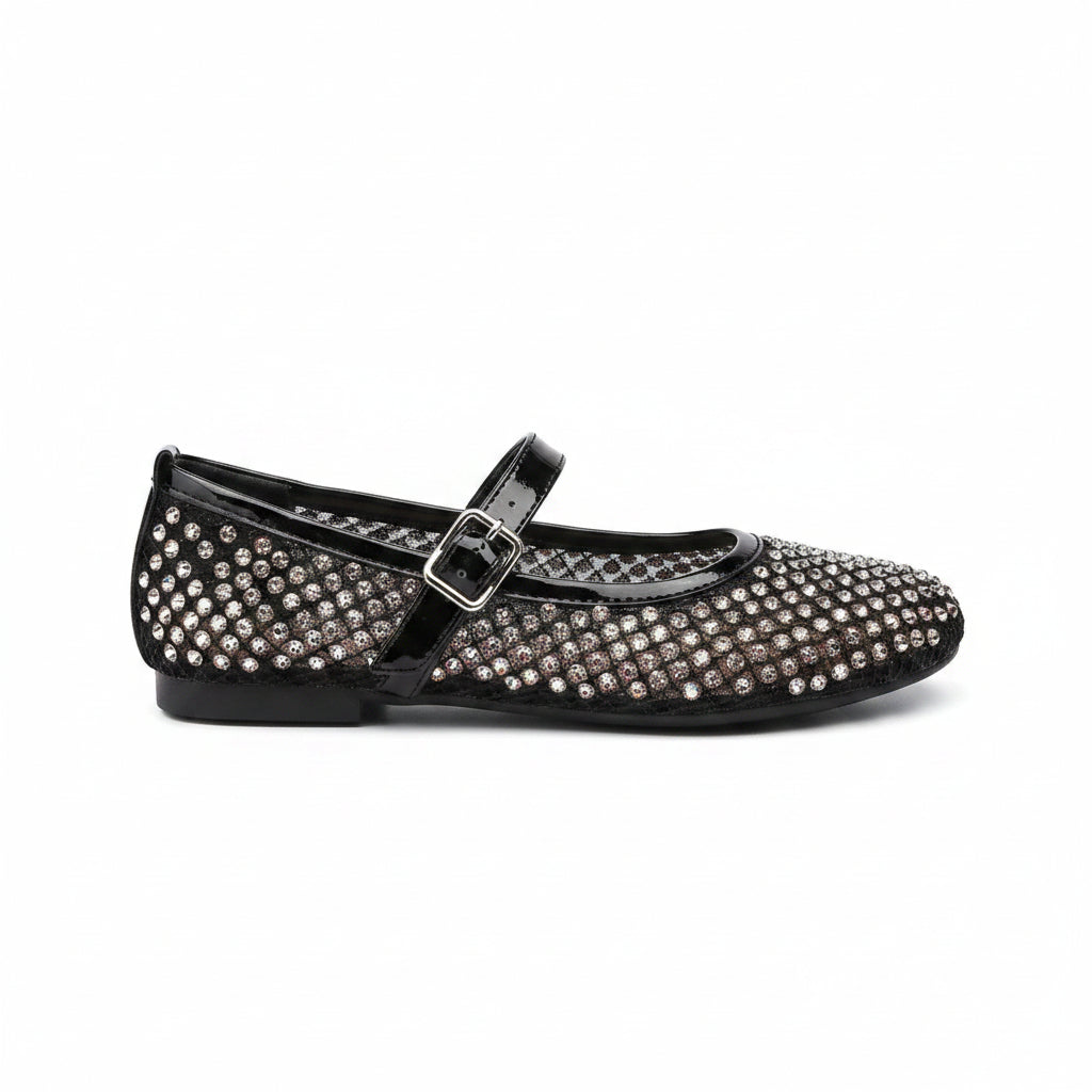 Mesh Mary Jane Ballet Flats
