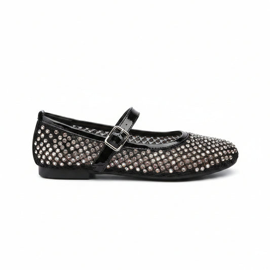 Mesh Mary Jane Ballet Flats